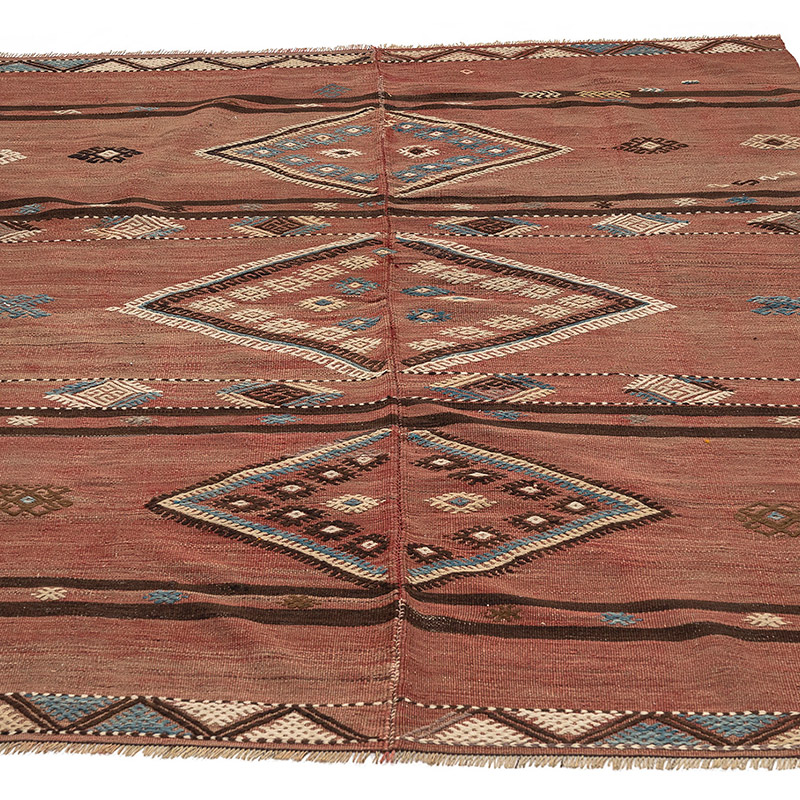 Vintage Balikesir Kilim Rug - 5' 10" x 7'  (70" x 84") - K0083891