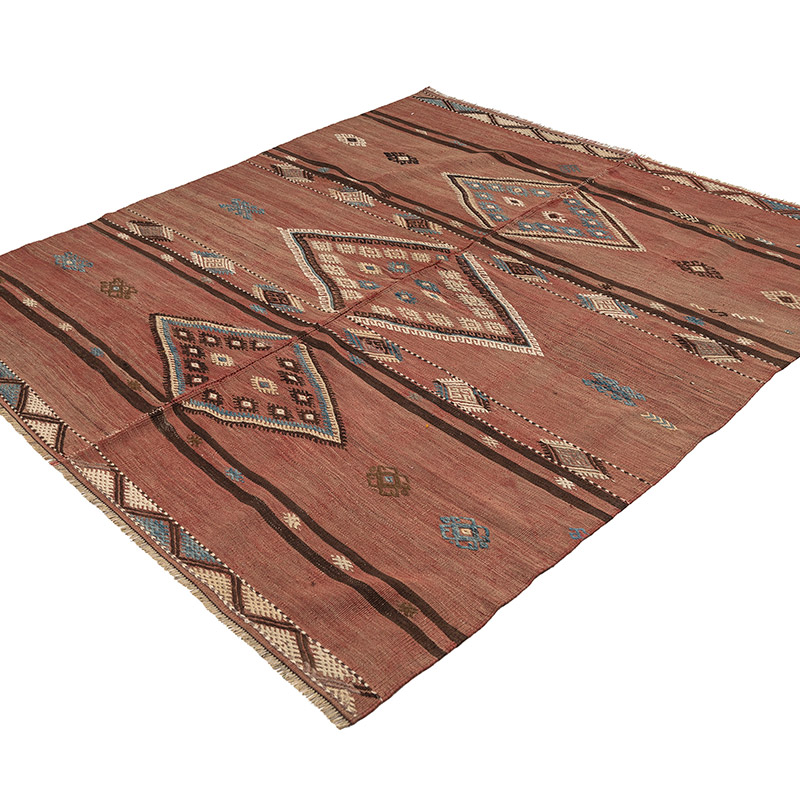 Vintage Balikesir Kilim Rug - 5' 10" x 7'  (70" x 84") - K0083891