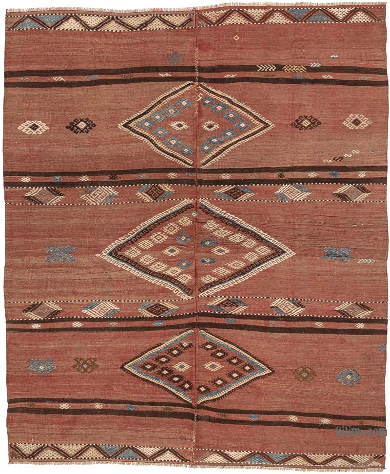 Vintage Balikesir Kilim Rug - 5' 10" x 7'  (70" x 84") - K0083891
