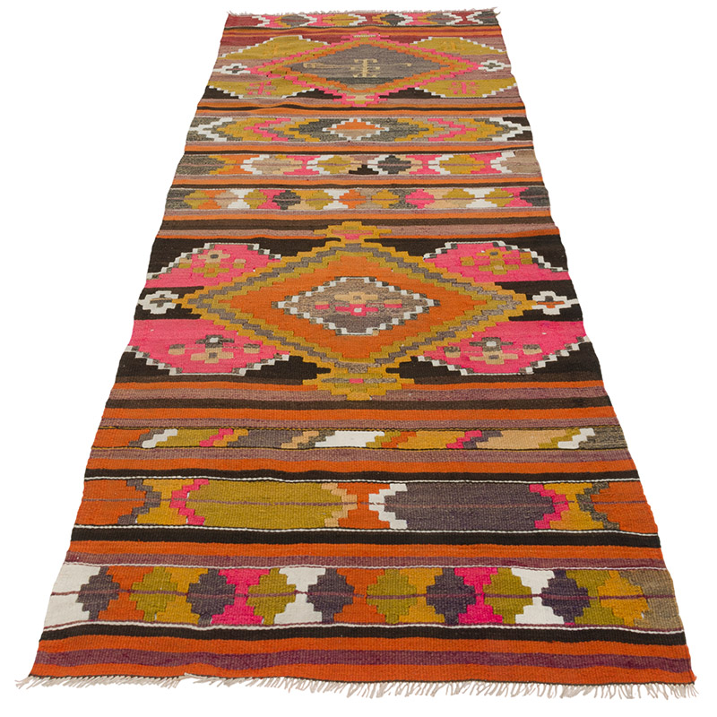 Corredor Vintage Puturge Kilim - 78 cm x 227 cm - K0083894
