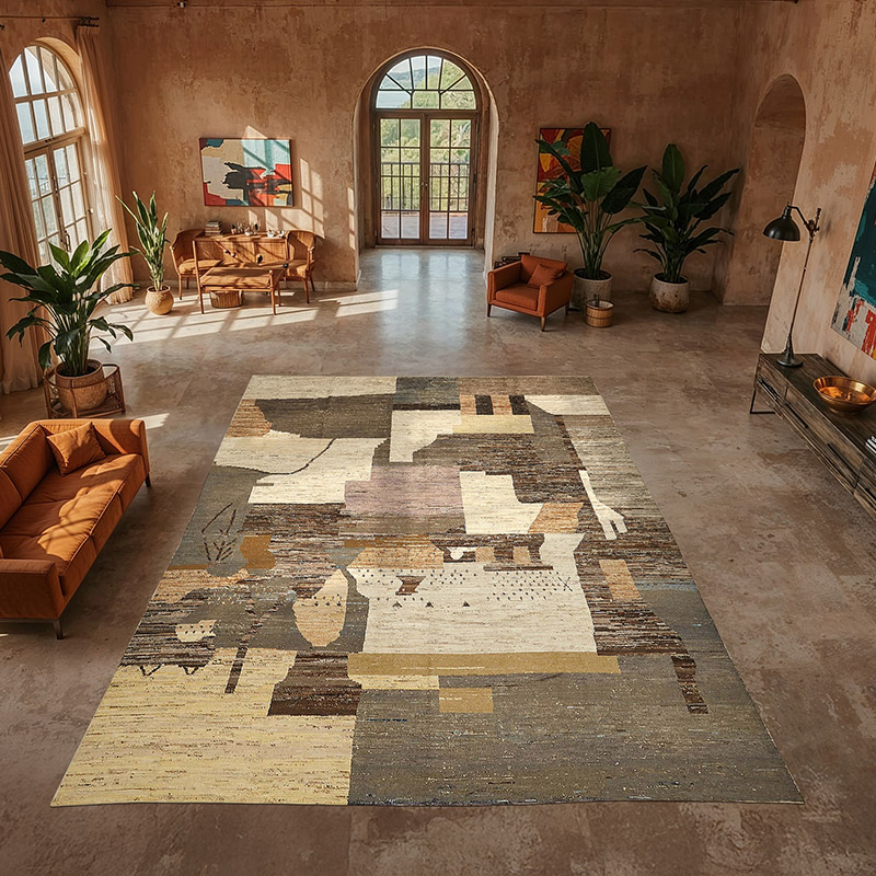 Nueva Alfombra Tejida a Mano de Estilo Marroquí - 374 cm x 523 cm - K0083904