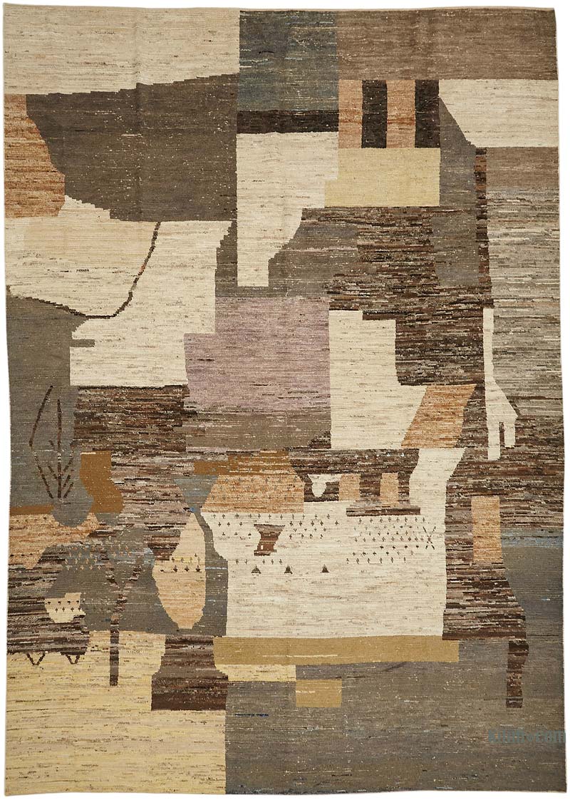 Nueva Alfombra Tejida a Mano de Estilo Marroquí - 374 cm x 523 cm - K0083904