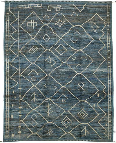 New Moroccan Style Hand-Knotted Rug - 10' 8" x 14'  (128" x 168")