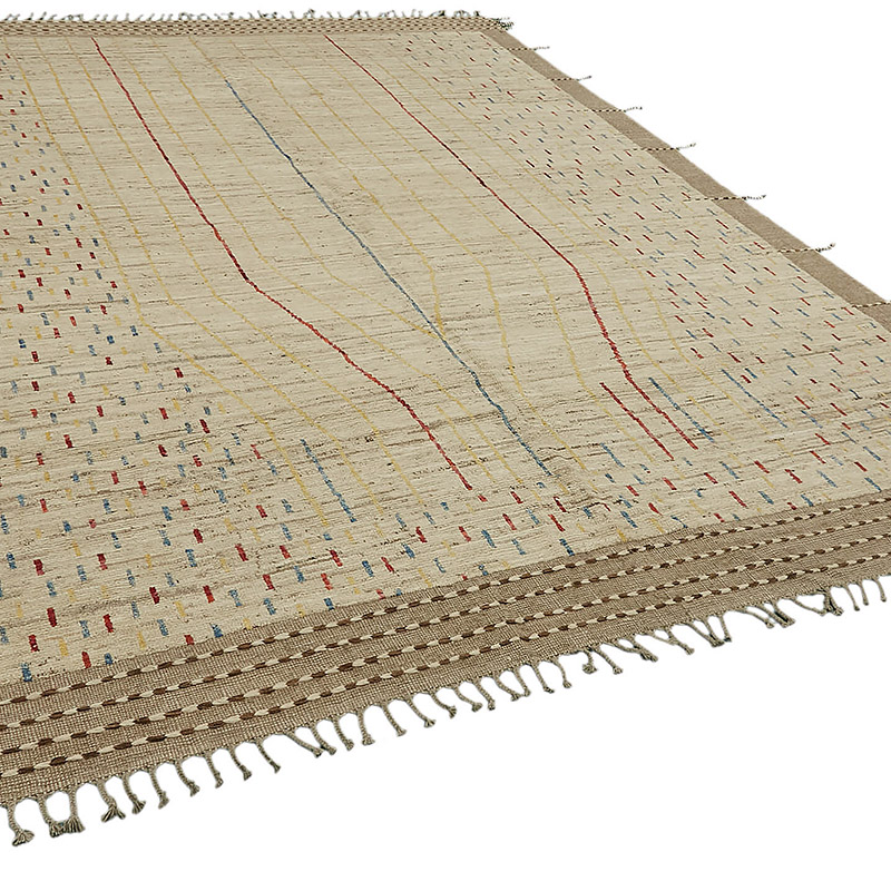 New Moroccan Style Hand-Knotted Rug - 9' 2" x 12' 1" (110" x 145") - K0083909