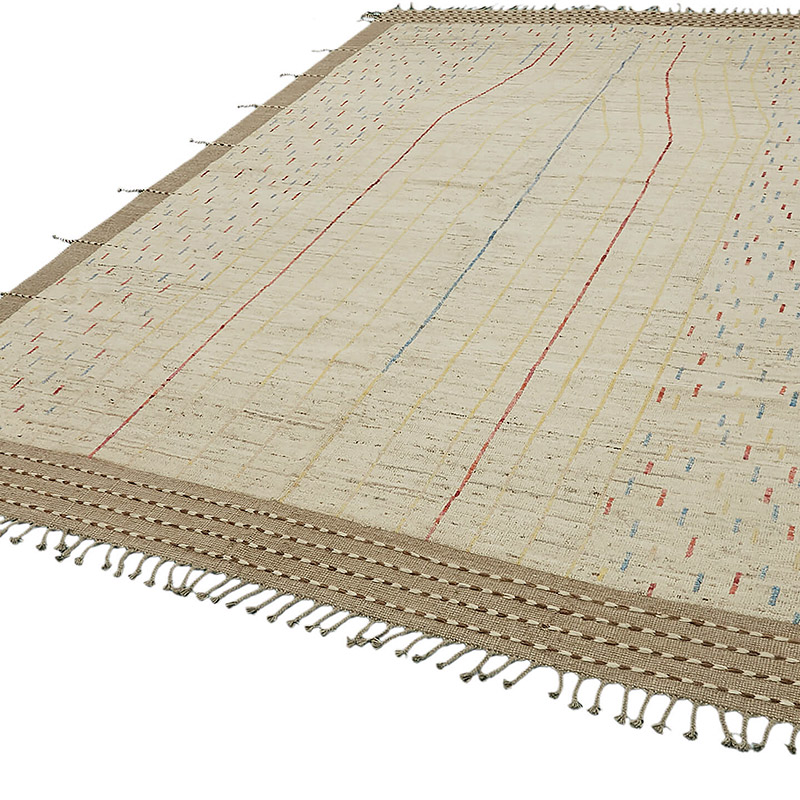 New Moroccan Style Hand-Knotted Rug - 9' 2" x 12' 1" (110" x 145") - K0083909