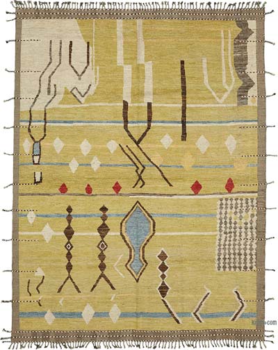 Nueva Alfombra Tejida a Mano de Estilo Marroquí - 296 cm x 362 cm