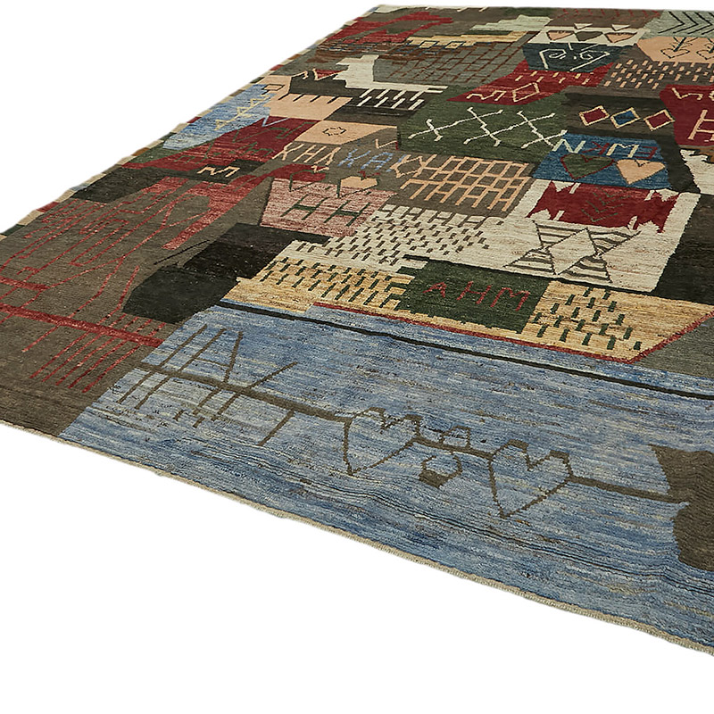 Nueva Alfombra Tejida a Mano de Estilo Marroquí - 303 cm x 420 cm - K0083916