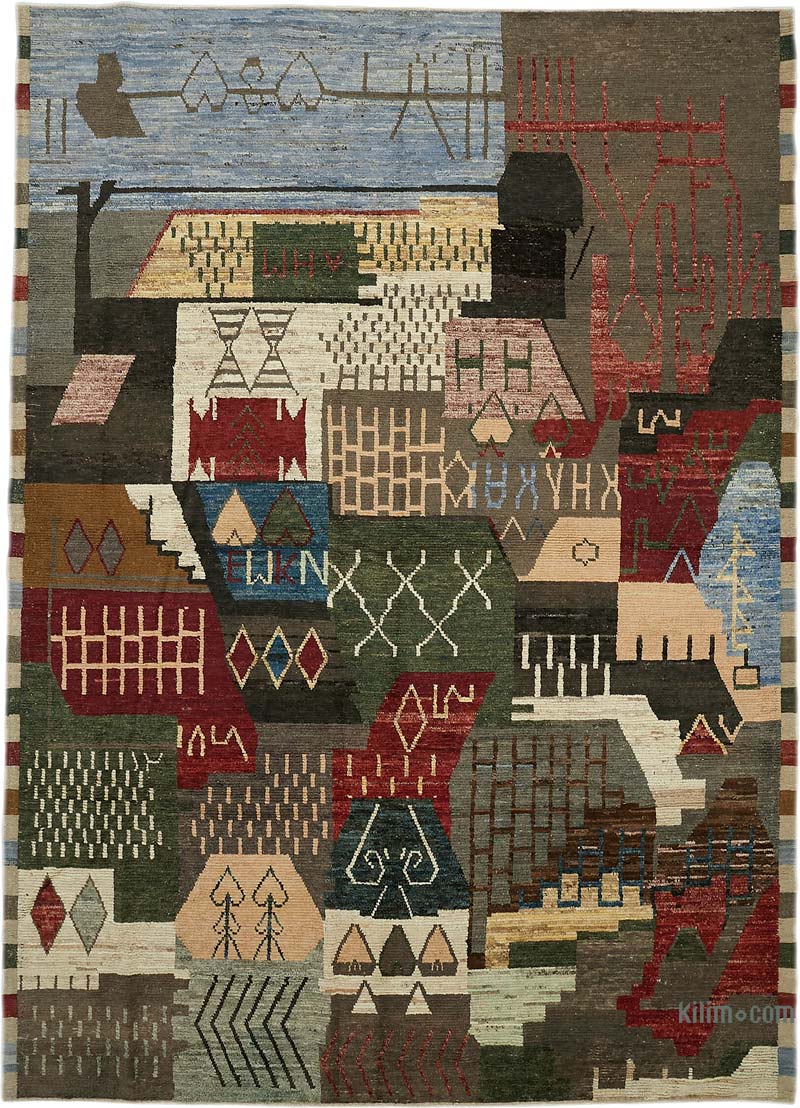 Nueva Alfombra Tejida a Mano de Estilo Marroquí - 303 cm x 420 cm - K0083916