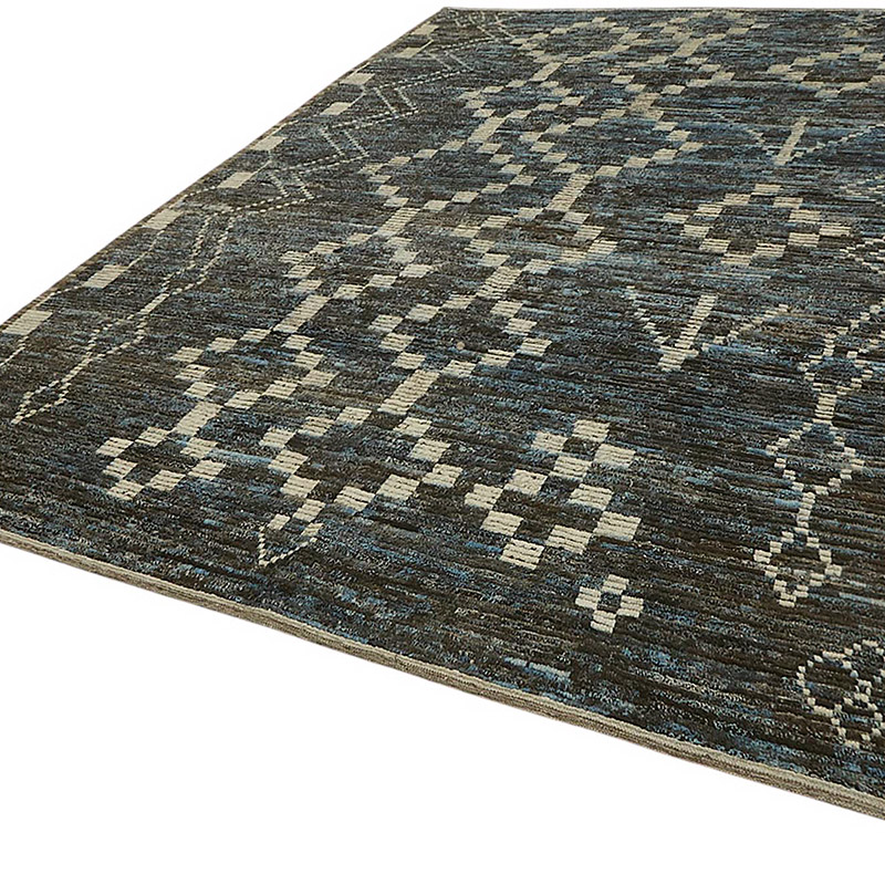 New Moroccan Style Hand-Knotted Rug - 9' 3" x 11' 3" (111" x 135") - K0083919