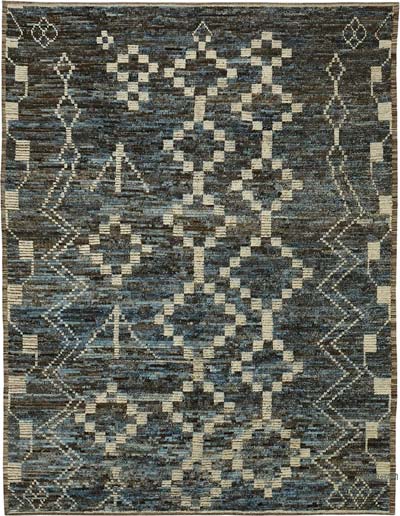 New Moroccan Style Hand-Knotted Rug - 9' 3" x 11' 3" (111" x 135")