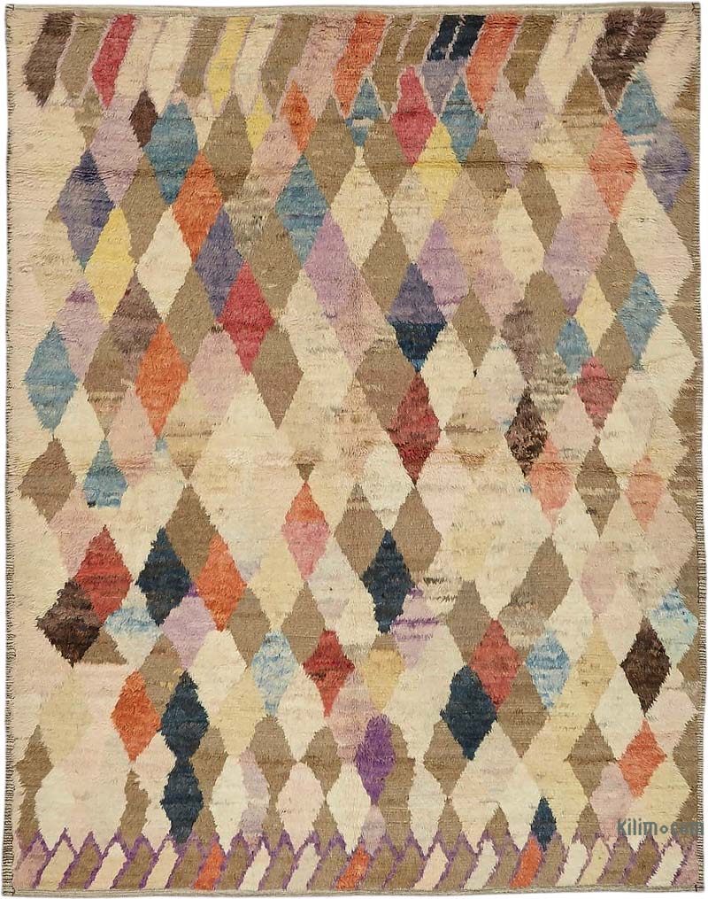 New Moroccan Style Hand-Knotted Rug - 8'  x 10' 2" (96" x 122") - K0083924