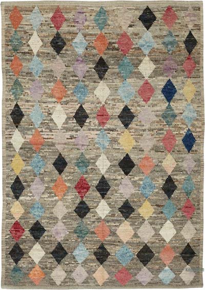 Nueva Alfombra Tejida a Mano de Estilo Marroquí - 244 cm x 350 cm