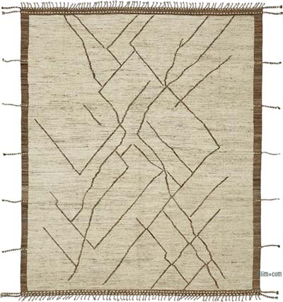 New Moroccan Style Hand-Knotted Rug - 8' 6" x 10' 2" (102" x 122")