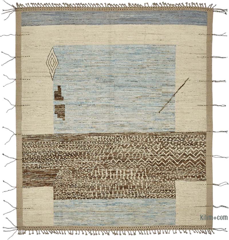 New Moroccan Style Hand-Knotted Rug - 8' 7" x 9' 11" (103" x 119") - K0083934