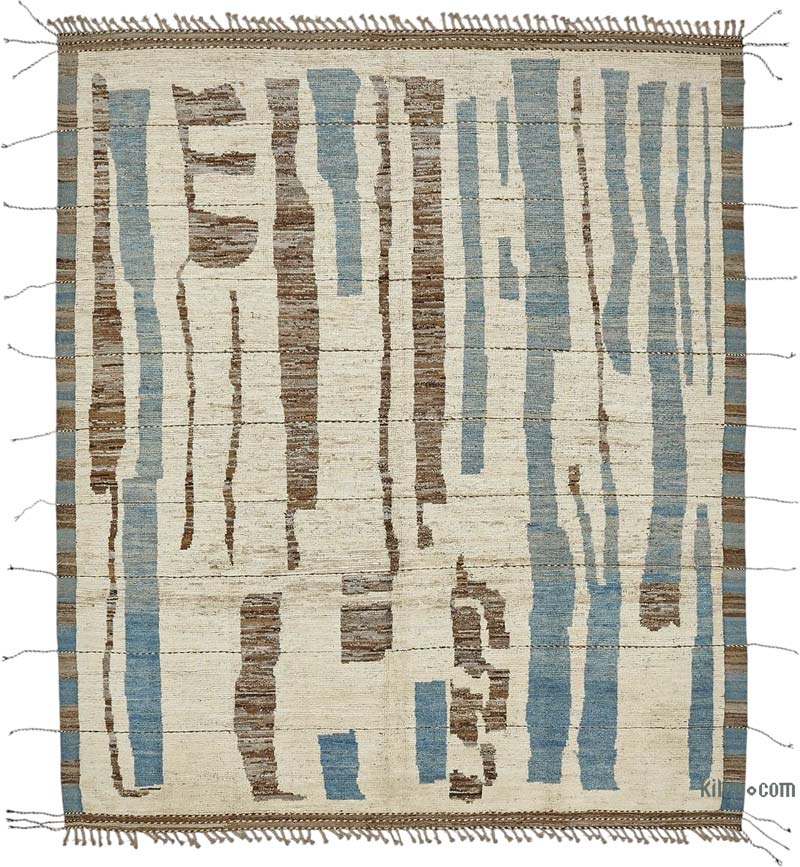 New Moroccan Style Hand-Knotted Rug - 8' 6" x 10' 1" (102" x 121") - K0083935