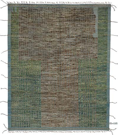 New Moroccan Style Hand-Knotted Rug - 9' 8" x 12' 2" (116" x 146")