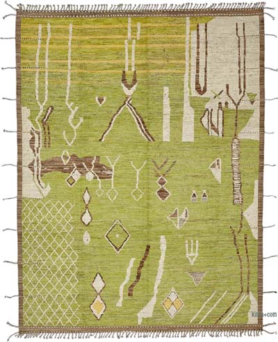 Nueva Alfombra Tejida a Mano de Estilo Marroquí - 280 cm x 374 cm