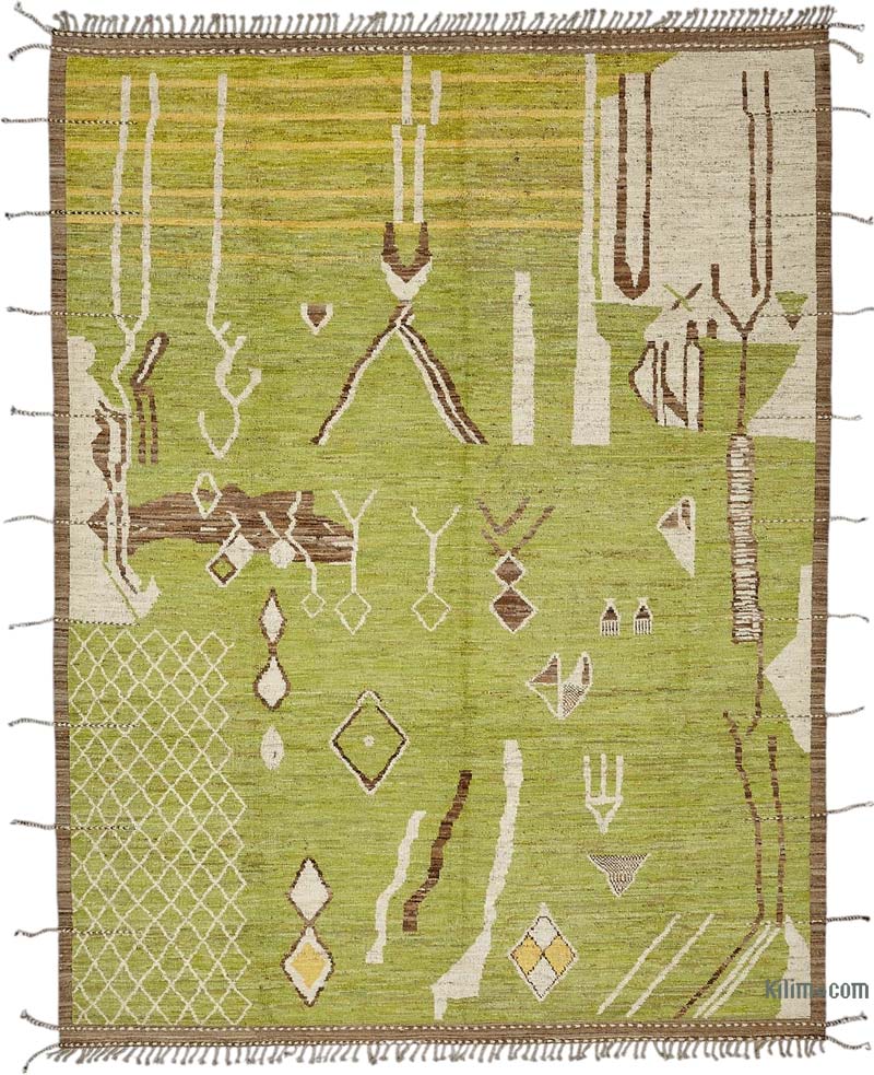 Nueva Alfombra Tejida a Mano de Estilo Marroquí - 280 cm x 374 cm - K0083943