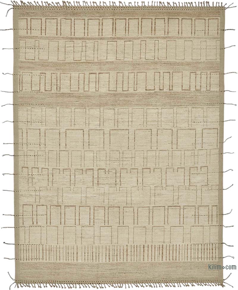 New Moroccan Style Hand-Knotted Rug - 9' 1" x 12' 3" (109" x 147") - K0083945