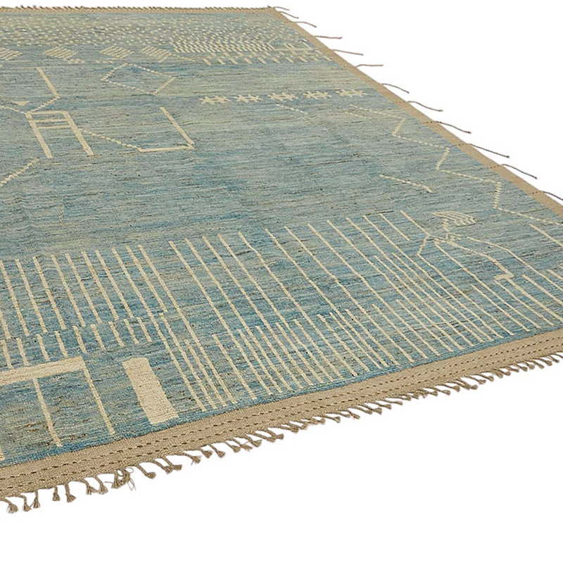 New Moroccan Style Hand-Knotted Rug - 9' 3" x 12' 4" (111" x 148") - K0083946