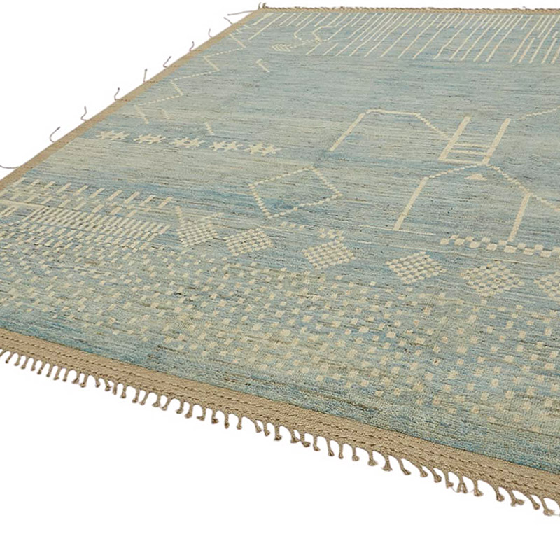 New Moroccan Style Hand-Knotted Rug - 9' 3" x 12' 4" (111" x 148") - K0083946