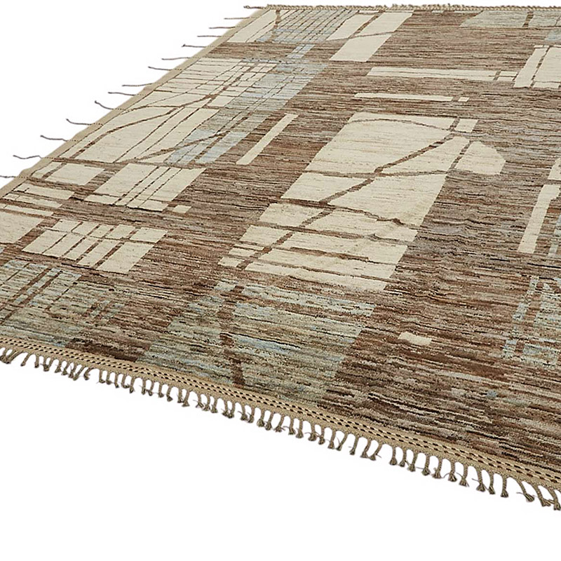 New Moroccan Style Hand-Knotted Rug - 9' 5" x 12'  (113" x 144") - K0083952