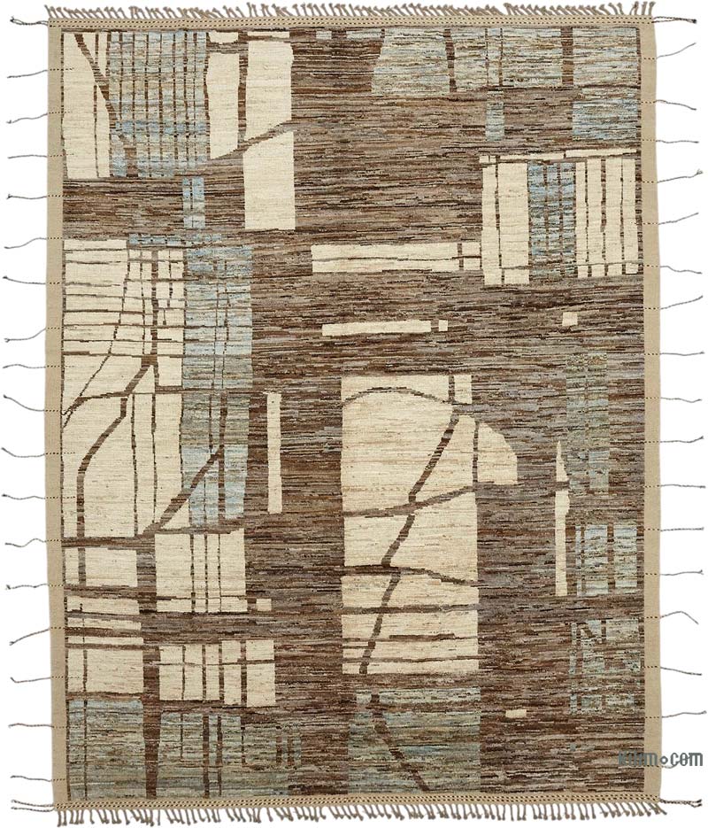 New Moroccan Style Hand-Knotted Rug - 9' 5" x 12'  (113" x 144") - K0083952