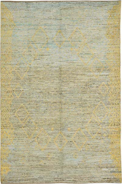 New Moroccan Style Hand-Knotted Rug - 6' 7" x 10'  (79" x 120")
