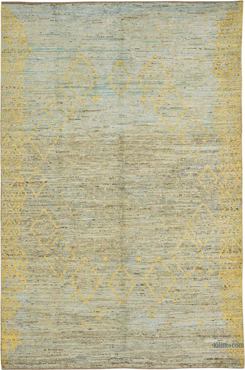 Nueva Alfombra Tejida a Mano de Estilo Marroquí - 200 cm x 305 cm - K0083961