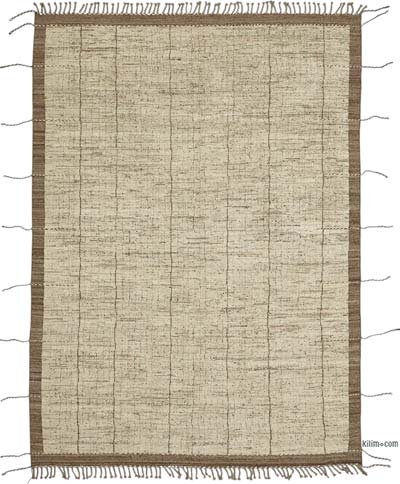 New Moroccan Style Hand-Knotted Rug - 7' 1" x 10' 1" (85" x 121")