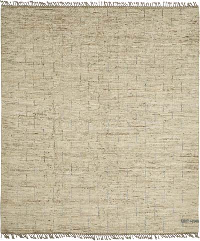 New Moroccan Style Hand-Knotted Rug - 8' 5" x 9' 8" (101" x 116")