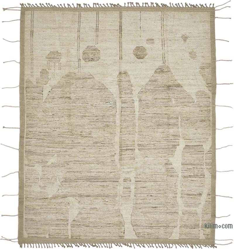 Nueva Alfombra Tejida a Mano de Estilo Marroquí - 253 cm x 307 cm - K0083967