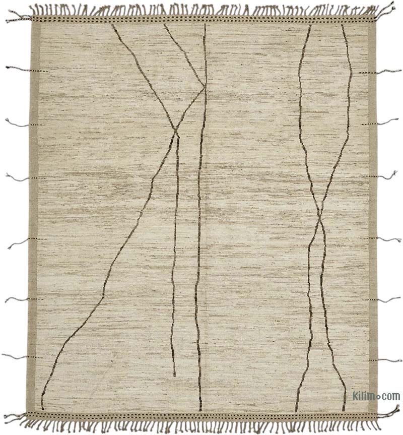 Nueva Alfombra Tejida a Mano de Estilo Marroquí - 257 cm x 301 cm - K0083969