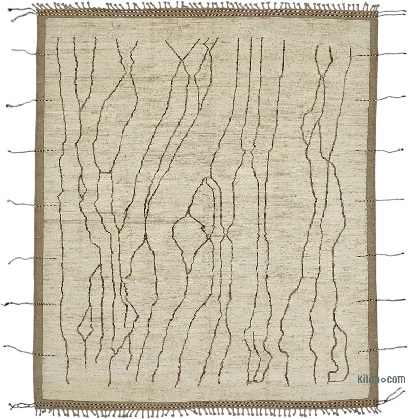New Moroccan Style Hand-Knotted Rug - 8' 5" x 9' 9" (101" x 117") - K0083971