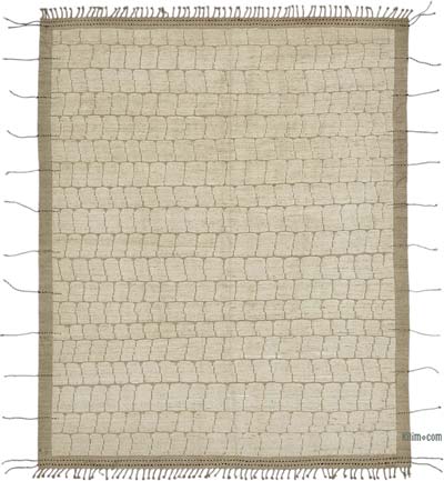 New Moroccan Style Hand-Knotted Rug - 8' 2" x 10' 3" (98" x 123")