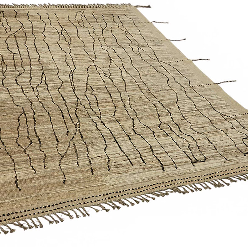 New Moroccan Style Hand-Knotted Rug - 7' 3" x 9' 11" (87" x 119") - K0083974
