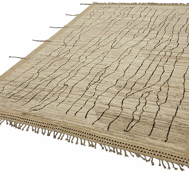 New Moroccan Style Hand-Knotted Rug - 7' 3" x 9' 11" (87" x 119") - K0083974