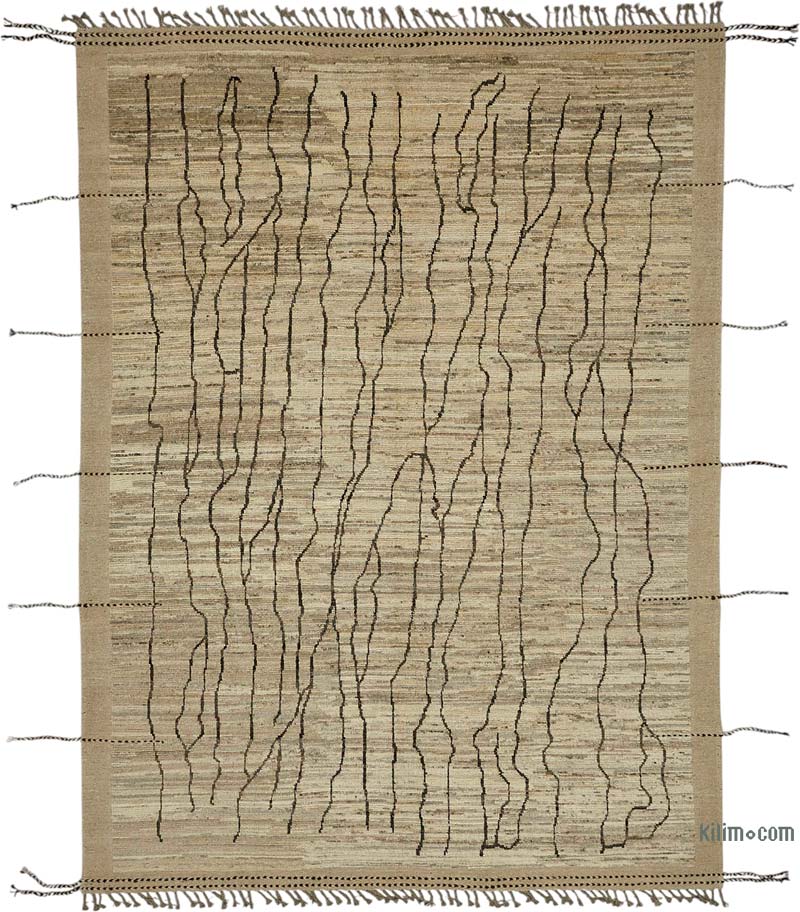 New Moroccan Style Hand-Knotted Rug - 7' 3" x 9' 11" (87" x 119") - K0083974