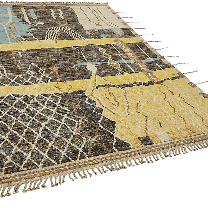 New Moroccan Style Hand-Knotted Rug - 6' 10" x 10' 1" (82" x 121") - K0083982