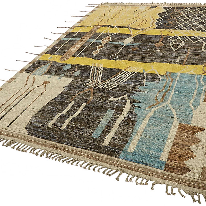 New Moroccan Style Hand-Knotted Rug - 6' 10" x 10' 1" (82" x 121") - K0083982