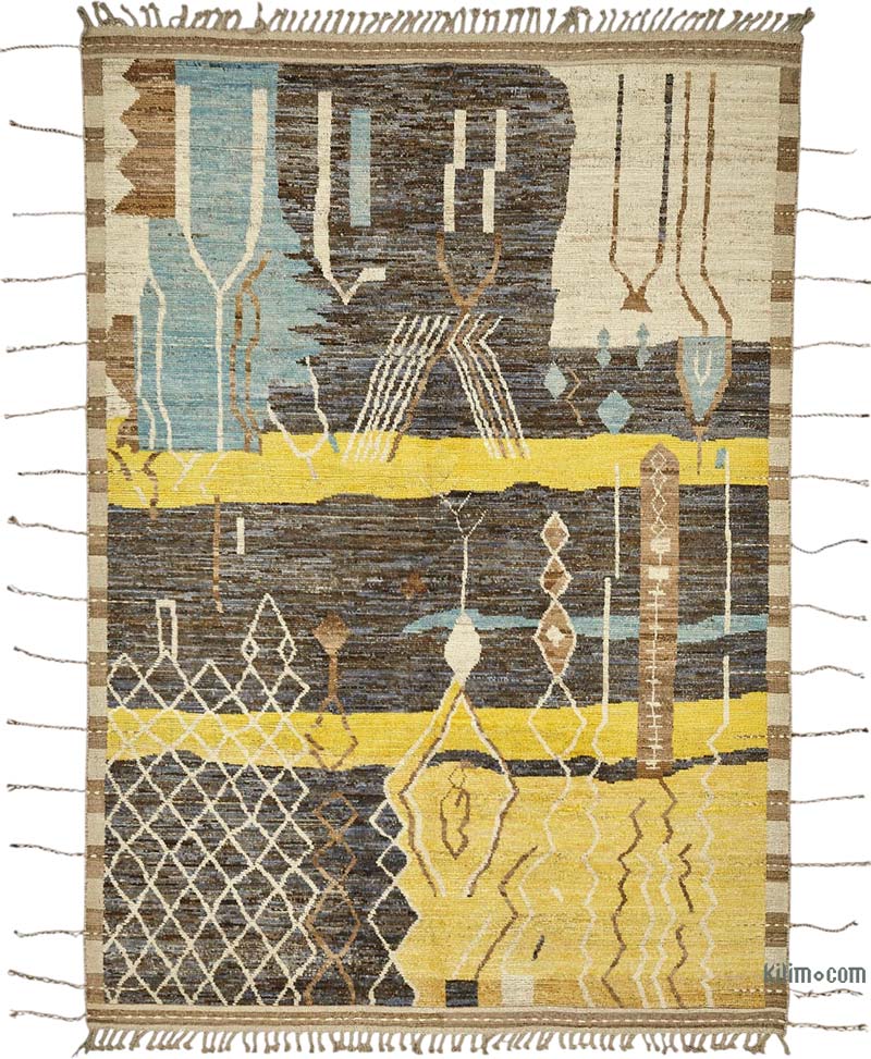 New Moroccan Style Hand-Knotted Rug - 6' 10" x 10' 1" (82" x 121") - K0083982