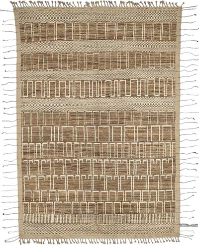 New Moroccan Style Hand-Knotted Rug - 6' 8" x 9' 8" (80" x 116")