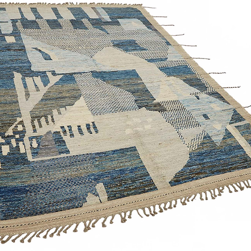 Nueva Alfombra Tejida a Mano de Estilo Marroquí - 204 cm x 305 cm - K0083988