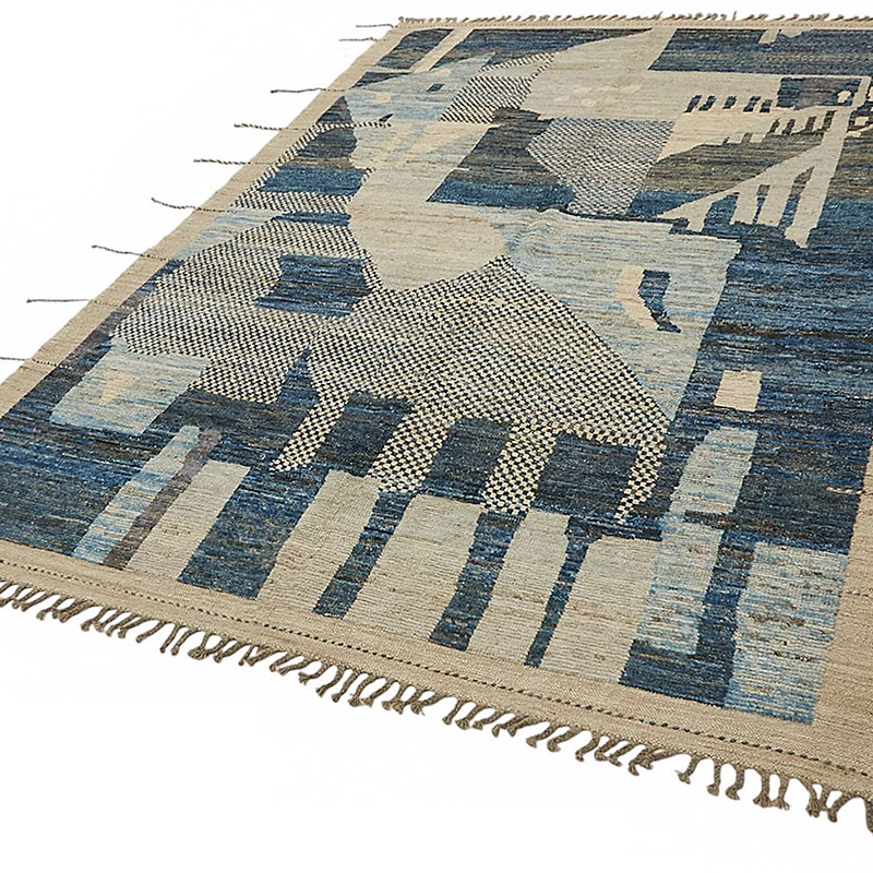 Nueva Alfombra Tejida a Mano de Estilo Marroquí - 204 cm x 305 cm - K0083988