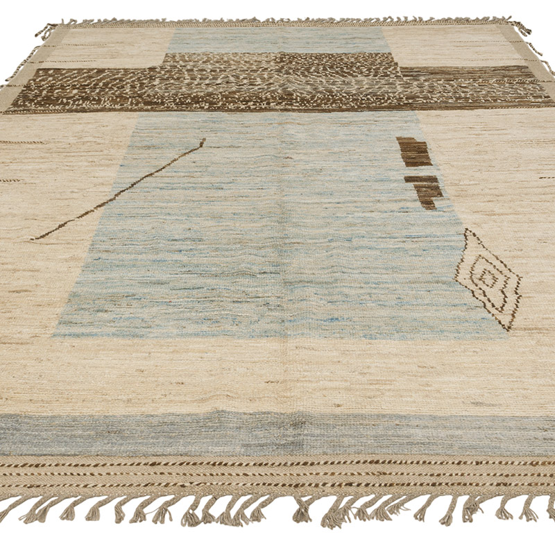 Nueva Alfombra Tejida a Mano de Estilo Marroquí - 214 cm x 307 cm - K0083995