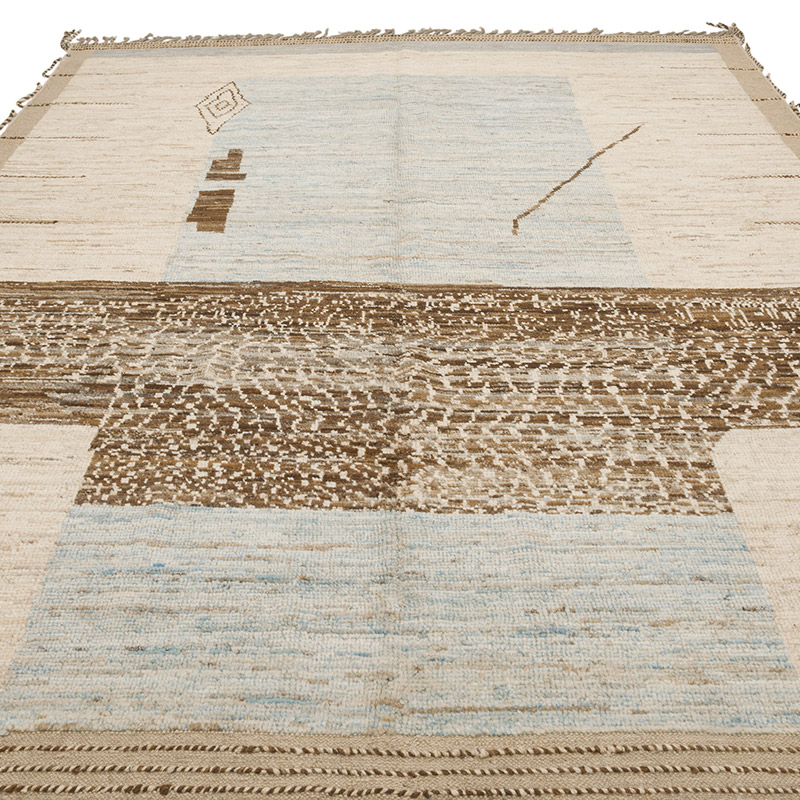 Nueva Alfombra Tejida a Mano de Estilo Marroquí - 214 cm x 307 cm - K0083995