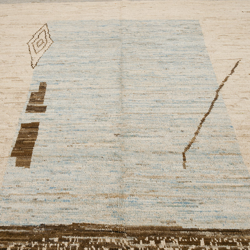 Nueva Alfombra Tejida a Mano de Estilo Marroquí - 214 cm x 307 cm - K0083995