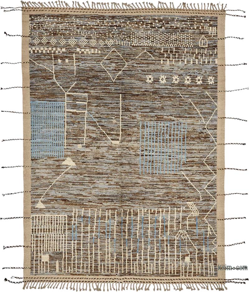 New Moroccan Style Hand-Knotted Rug - 6' 8" x 10'  (80" x 120") - K0083997