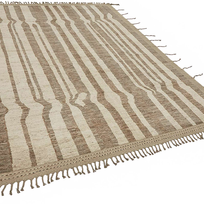 Nueva Alfombra Tejida a Mano de Estilo Marroquí - 212 cm x 303 cm - K0084002