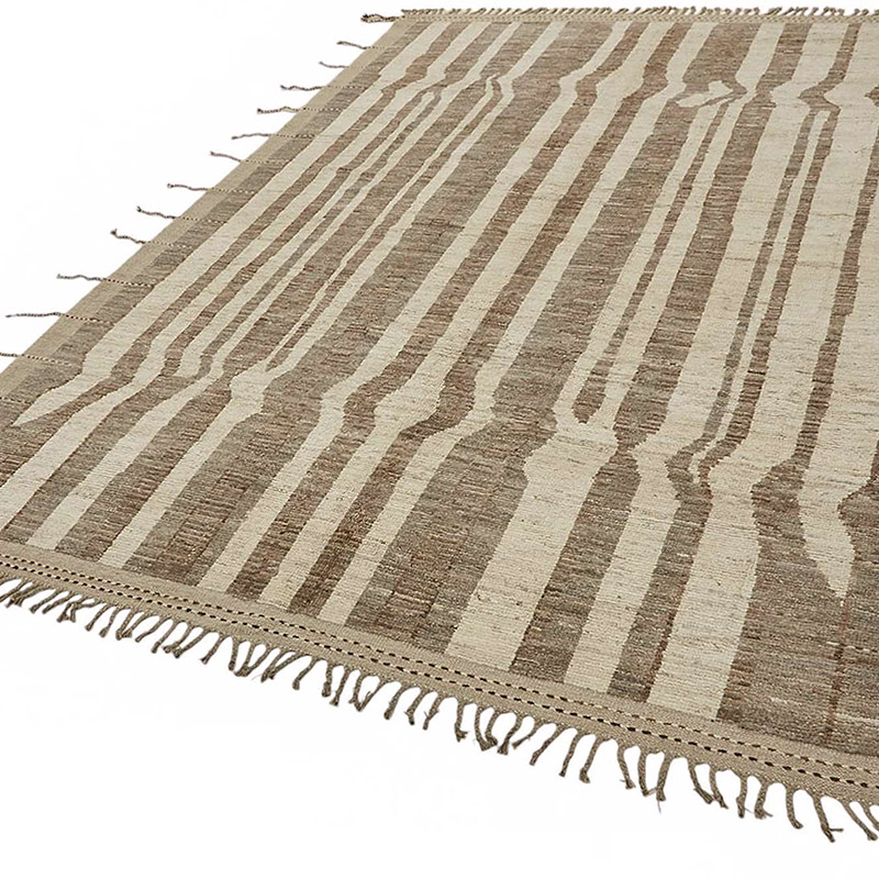 Nueva Alfombra Tejida a Mano de Estilo Marroquí - 212 cm x 303 cm - K0084002